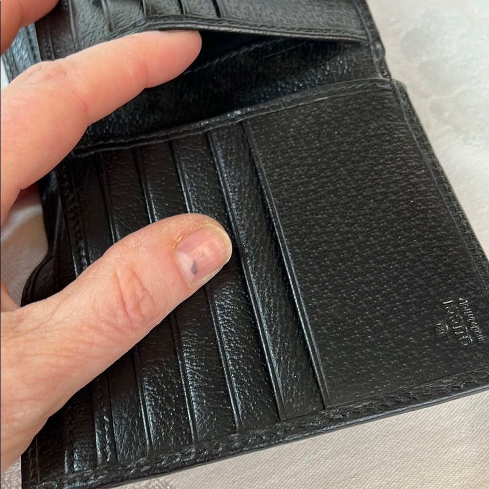 Gucci-Elegant Vintage Black Wallet - Picture 6 of 12